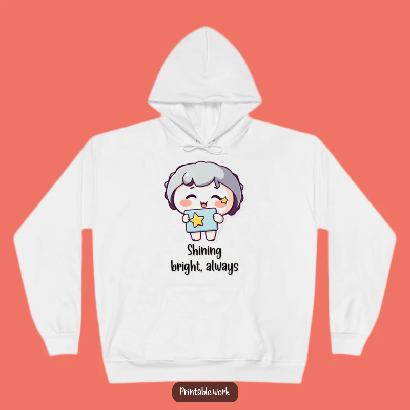 Funny Star Cheeks Hoodie: Cozy Creative Wear, Perfect Funny Gift