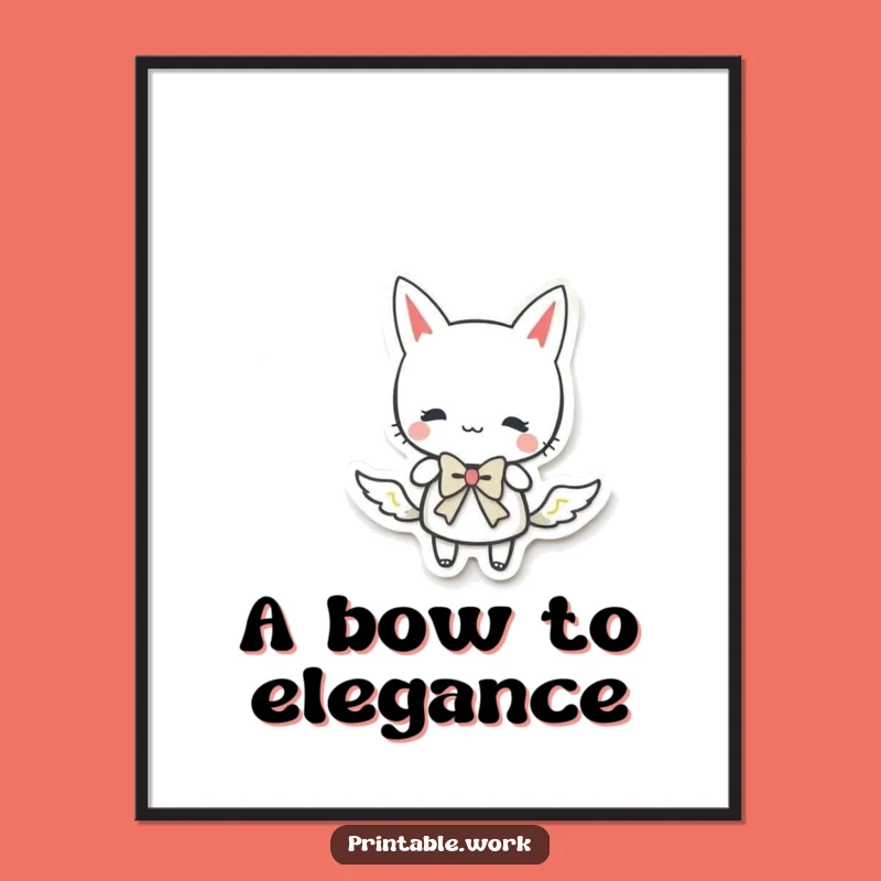 Funny Free Printable Wall Art: Paper Character's Curtsy, Hilarious DIY Downloadable Decor!