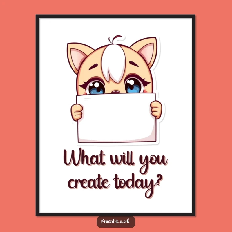Free Printable Wall Art: Curious Character for Inspirational Decor
