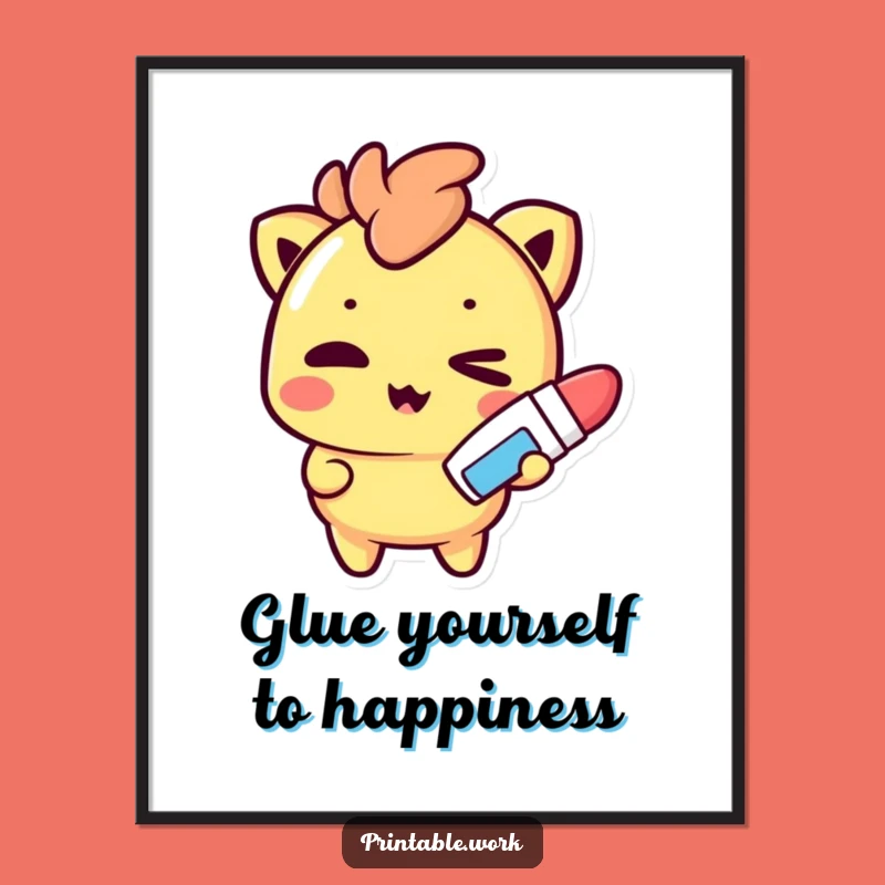 Free Printable Wall Art - Kawaii Mischief & Glue, Quirky Downloadable Decor