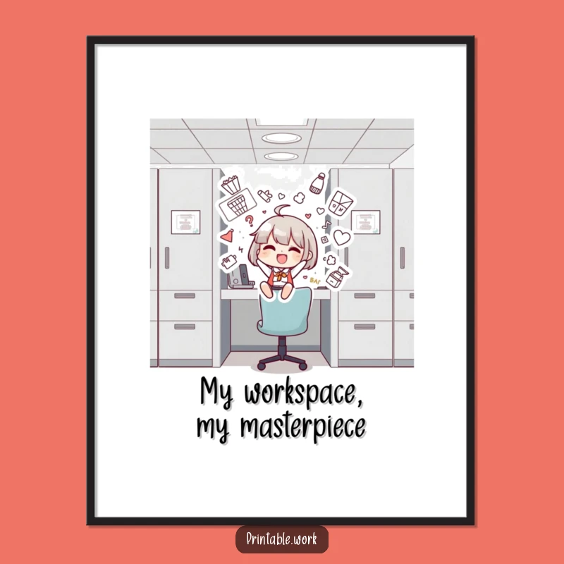 Funny Free Printable Wall Art: Cubicle Decorator - Cheerful Office Decor Downloadable