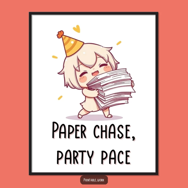 Funny Free Printable Character Wall Art: Tripping Paper Maker Downloadable Decor