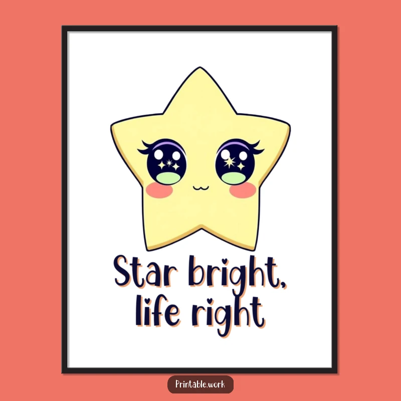 Free Printable Star Wall Art: Sparkling Funny Downloadable Decor for Home