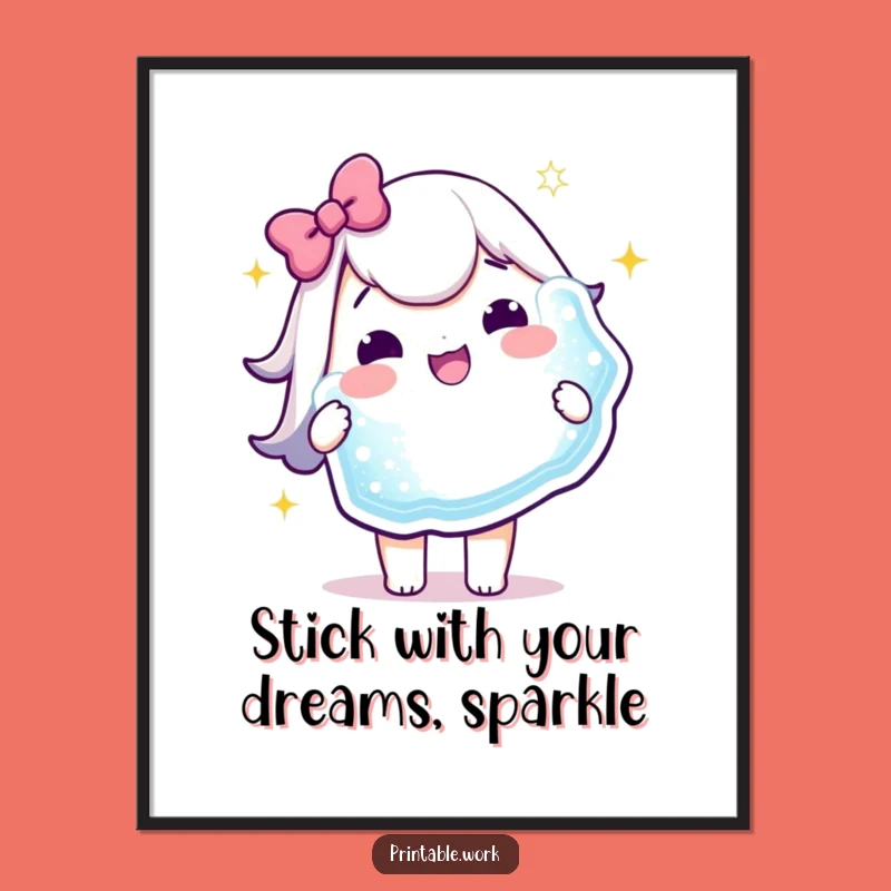 Free Printable Wall Art - Kawaii Sticker Celebration, Quirky Downloadable Decor
