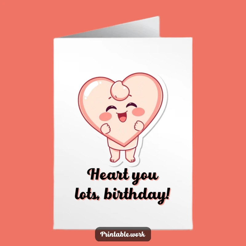 Free Printable Birthday Card: Stamping Love & Laughter - Funny Downloadable Gift