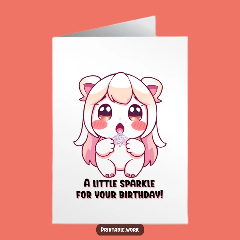 Free Printable Happy Birthday Glitter Surprise Card: A Tiny Sparkle for a Big Day!