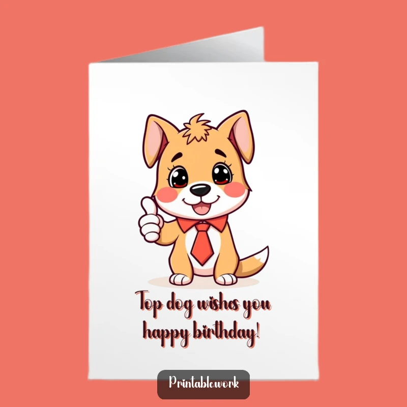 Free Printable Thumbs Up Dog Birthday Card - Funny Downloadable Canine Celebration
