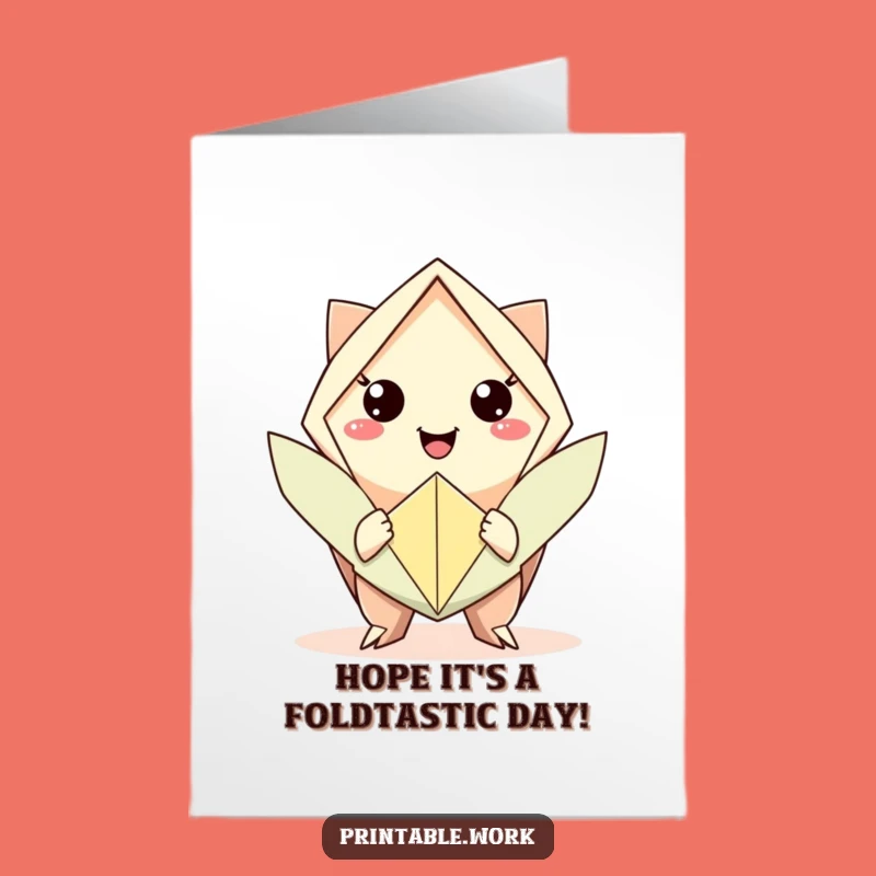 Free Printable Birthday Card: Funny Origami Smile for a Special Celebration!