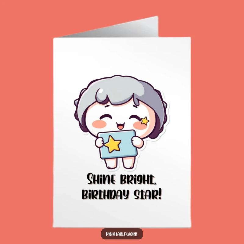 Free Printable Star Birthday Card: Happy DIYer Funny Downloadable Gift