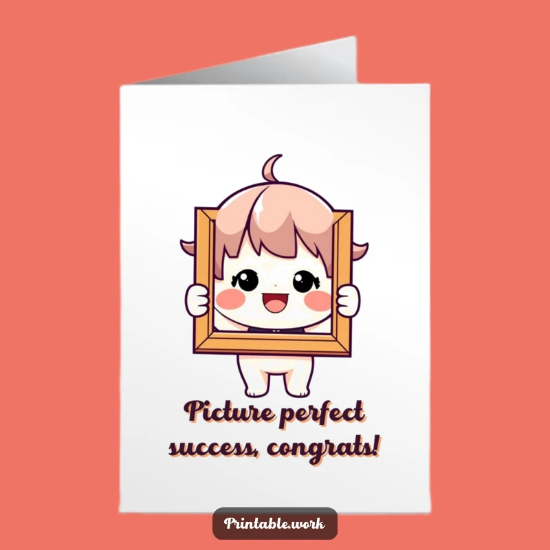 Free Printable Congrats Card: Beaming Picture Success Downloadable Gift