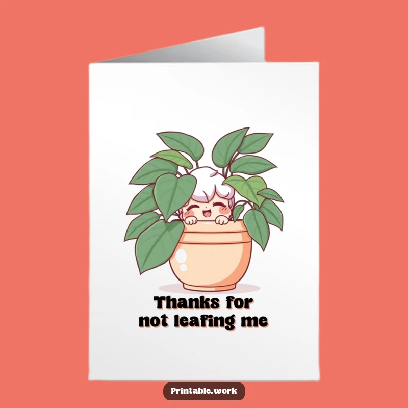 Free Printable Thank You Card: Playful Wink for Secret Thanks