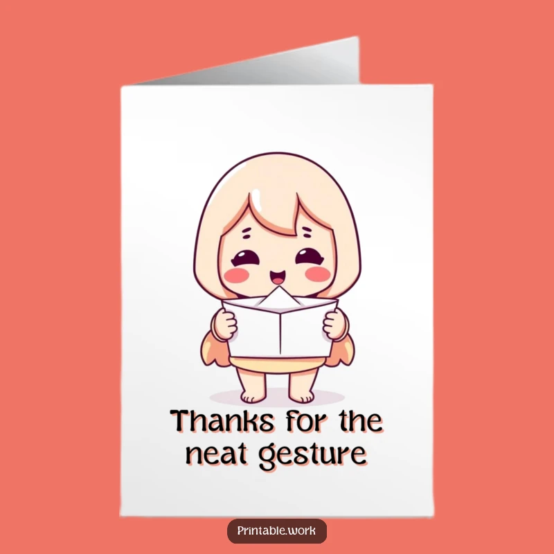Free Printable Thank You Card: Printer's Precise Fold - Downloadable & Print at Home
