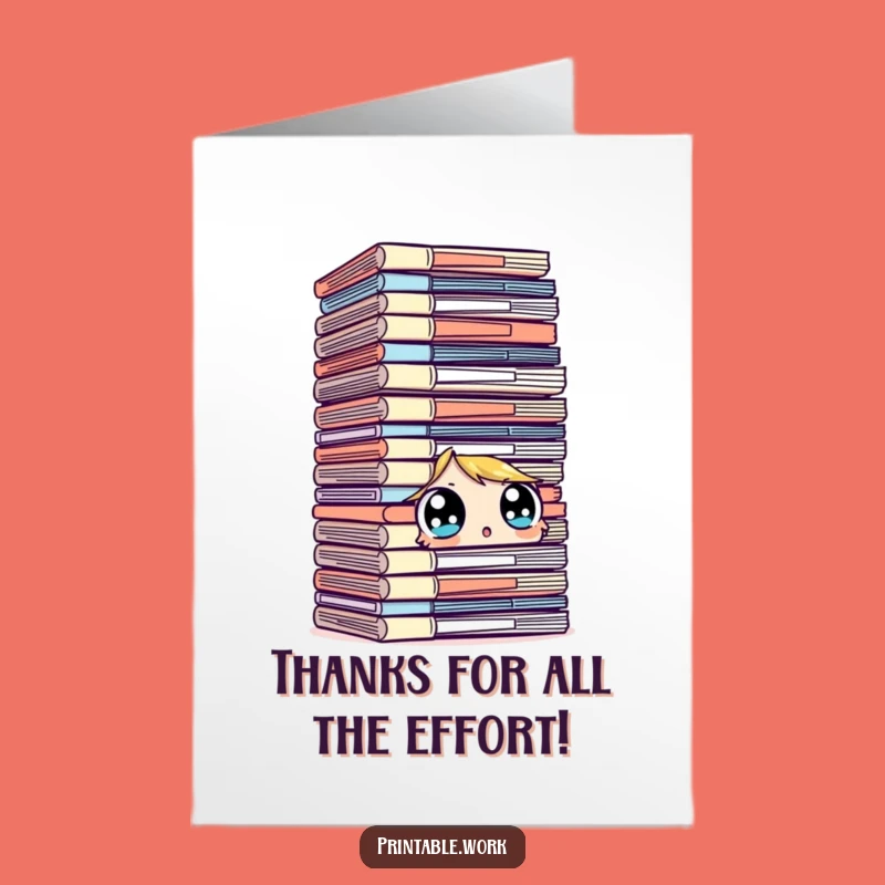 Free Thank You Card: Surprised Files Funny Downloadable Gift