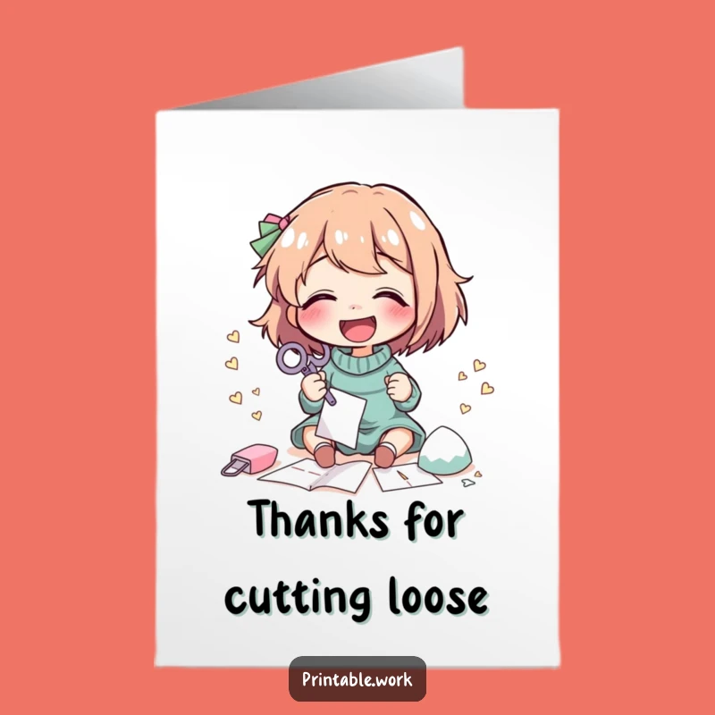 Free Printable Thank You Card: Giggling Crafter, Quick DIY Downloadable Gift