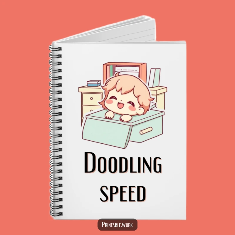 Funny Desk Sliding Character Notebook - Jot Down Ideas with Playful Flair