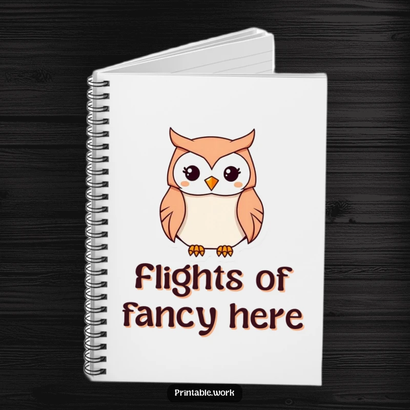 Funny Kawaii Owl Origami Notebook with a determined owl folding origami, perfect for planning projects and a funny gift.