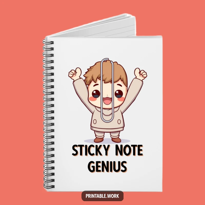 Funny Achievement Notebook: Paperclip Character for Jotting Funny Gifts