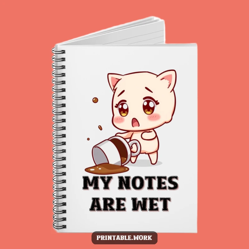 Funny Coffee Spill Surprise Notebook: Capture Your Thoughts Amidst Morning Mayhem