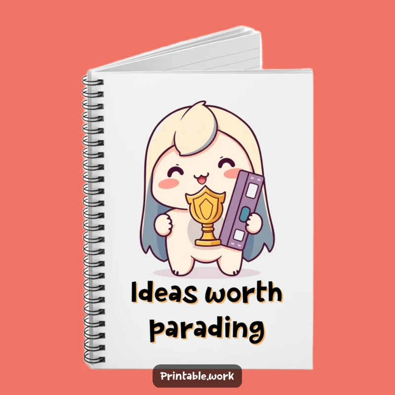 Funny Kawaii Organizer's Notebook: Binder Trophy Design, Perfect Funny Gift