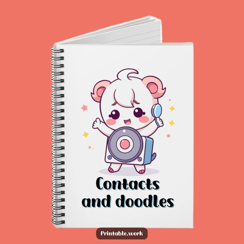 Funny Kawaii Rolodex Notebook: Silly Dance Character for Cute Notes