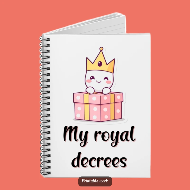 Funny Paper Crown Notebook: Plan Your Royal Events with Style