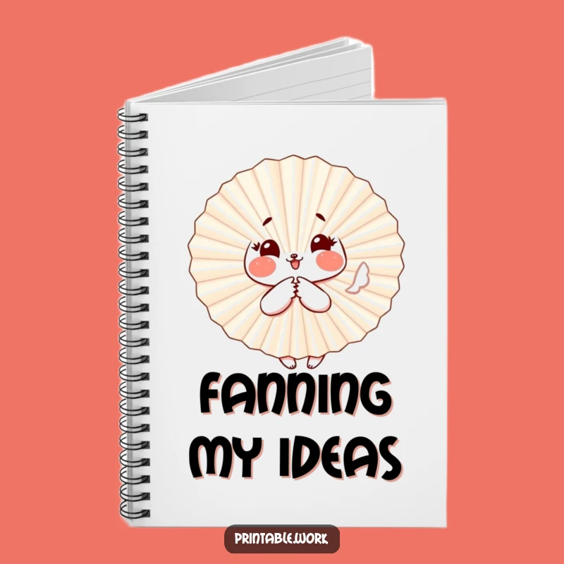 Funny Paper Fan Notebook: Capture Ideas with Playful Flutter