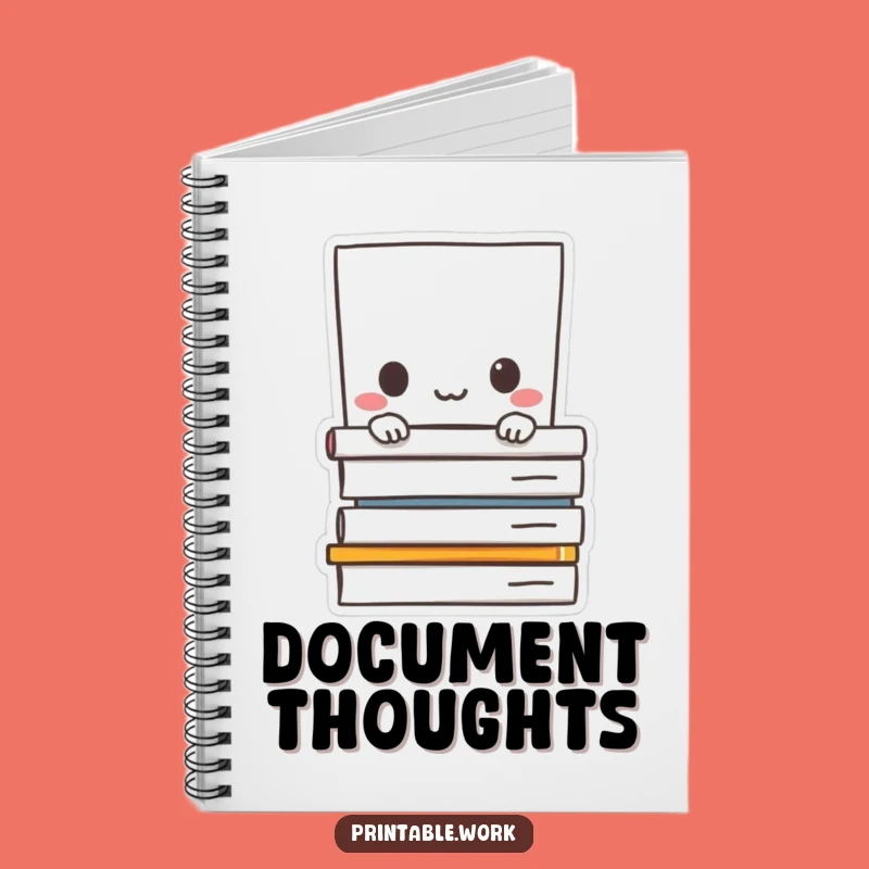 Funny Paper Notebook: Peeking character, perfect for jotting down observations and ideas.