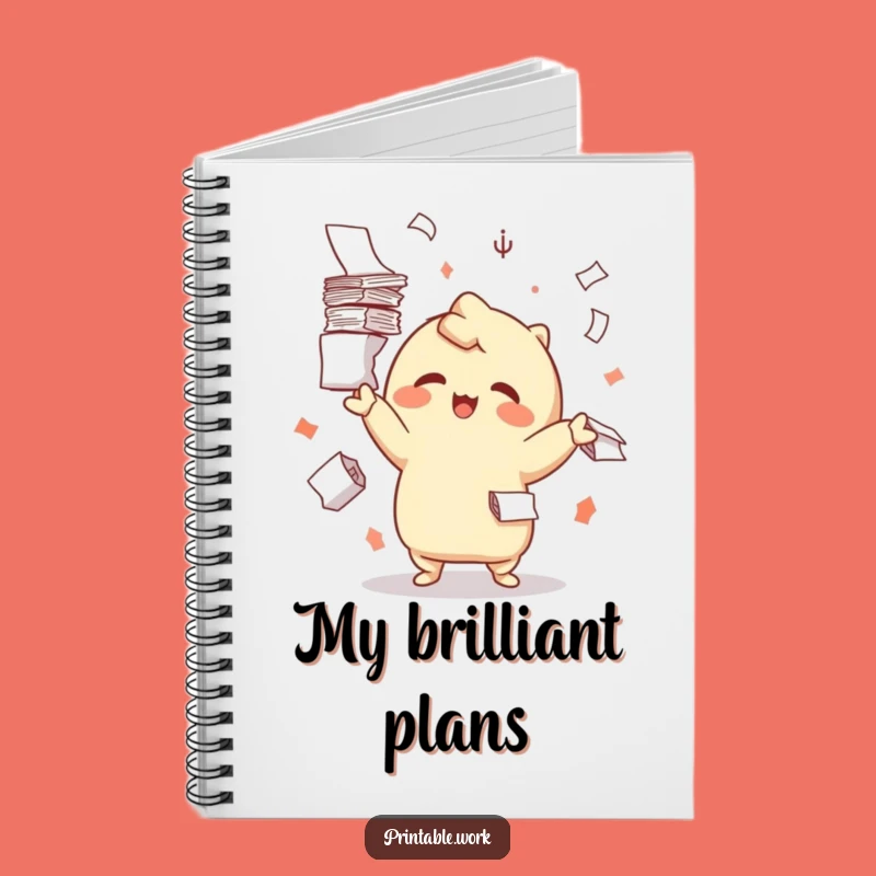 Funny Playful Kawaii Juggling Paper Notebook - Organize with Delight!