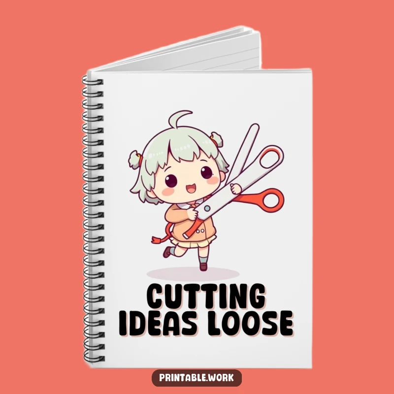 Funny Scissors Jig Notebook - Journal Your Lively Thoughts