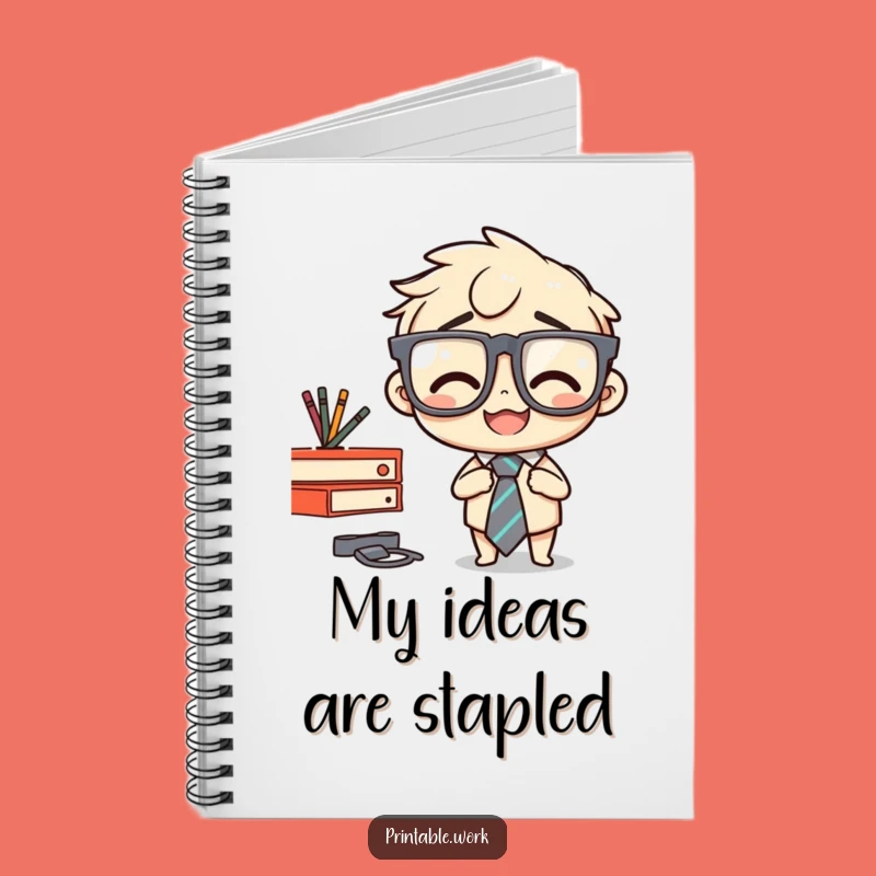 Funny Stapler Tie Mishap Notebook: Jot Down Ideas with This Hilarious Office Journal