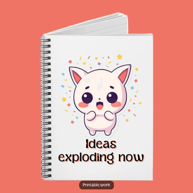 Funny Surprise Kawaii Confetti Notebook - Jot Down Ideas with Joyful Flair