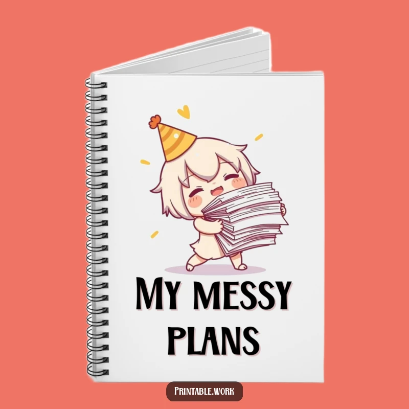 Funny Tripping Character Notebook: Paper Chaos Journal, Perfect Funny Gift!