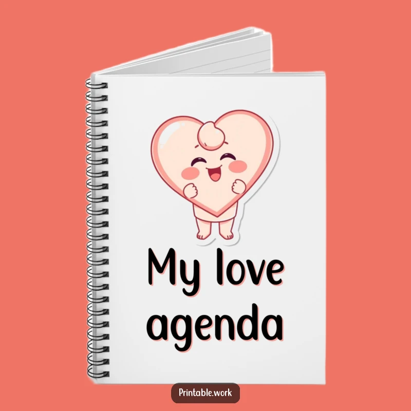 Funny Stamping Heart Notebook - Giggling Journal - Love Gift