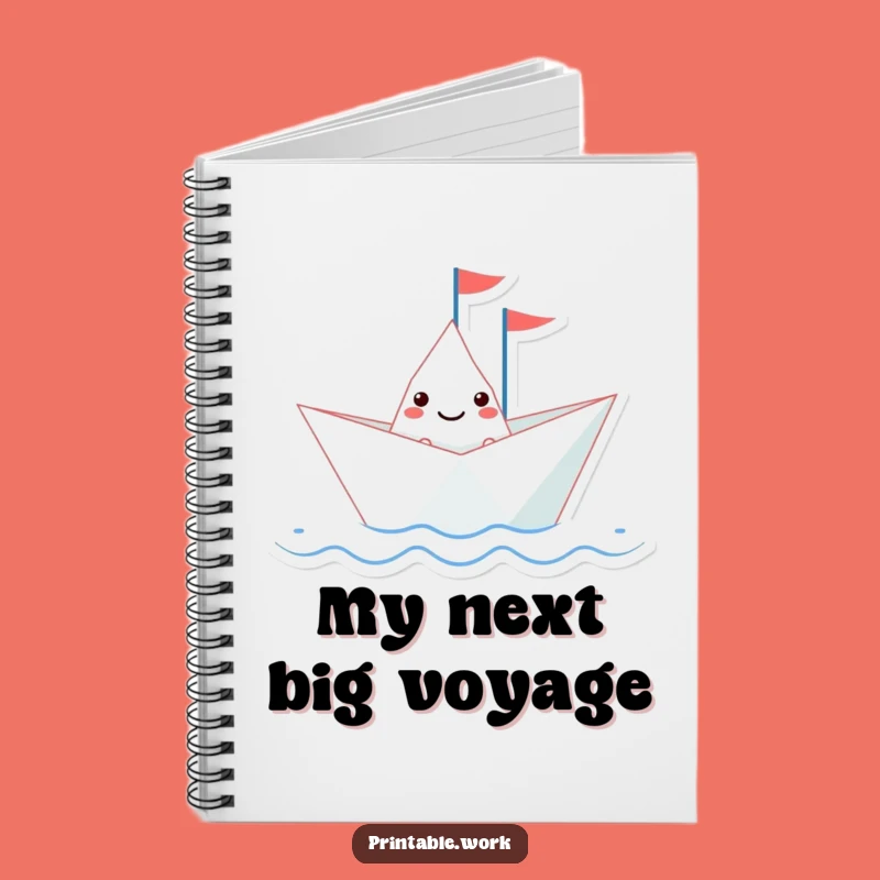 Funny Paper Boat Notebook: Jot Down Ideas on Your Sailing Journey