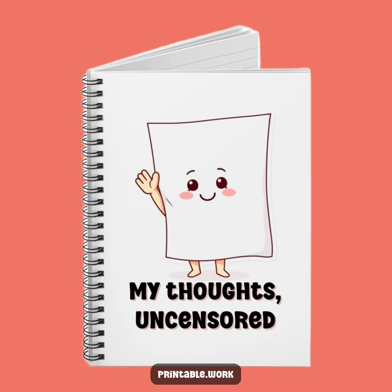 Funny Paper Character Notebook: Smiling Waving Pal, Journal Your Laughs, Ideal Funny Gift