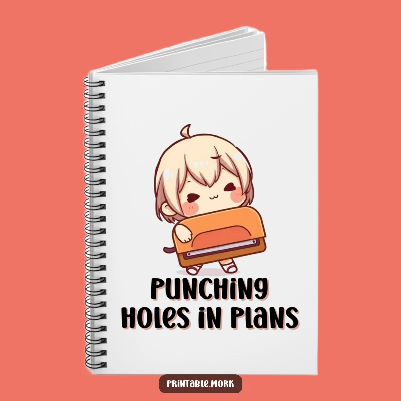 Funny Office Struggle Notebook: Journal Large Hole Punch, Ideal Humorous Gift
