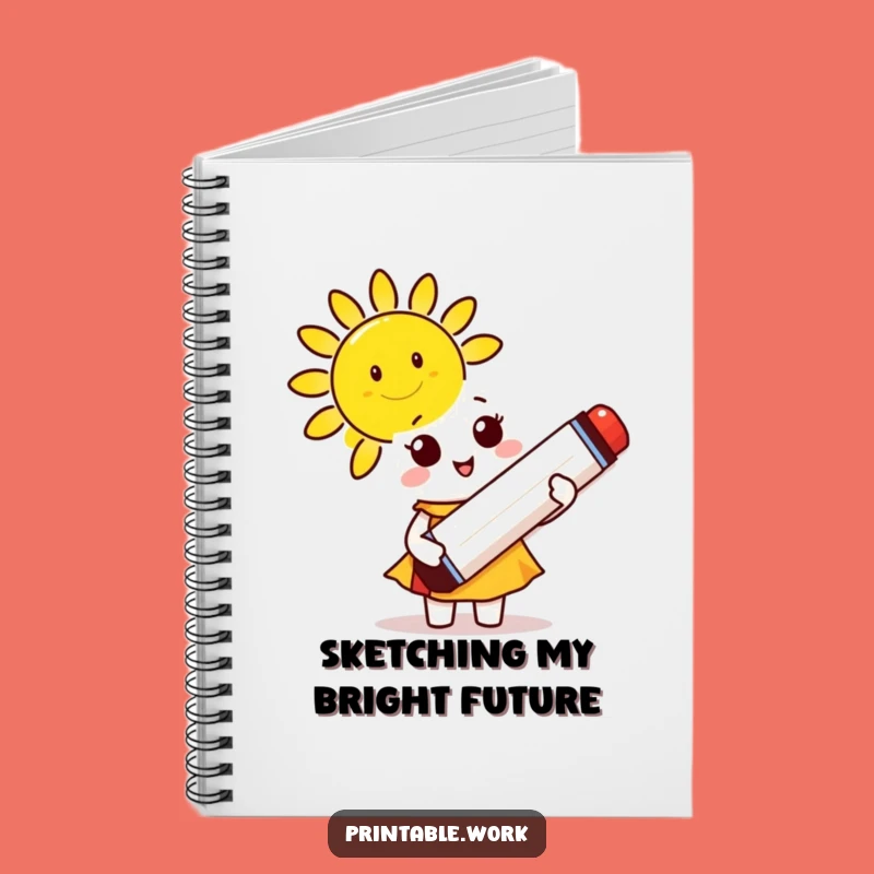 Funny Sunny Creator Notebook: Cute Marker Character Journal, Perfect Funny Gift for Ideas