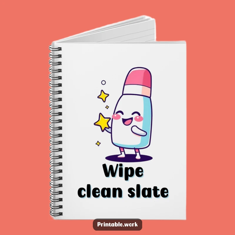 Funny Eraser Character Notebook: Sparkling Star Journal, Perfect Funny Gift