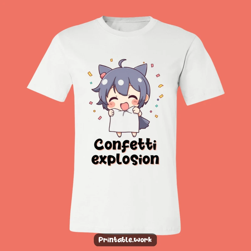 Funny Confetti Tear T-Shirt - Wear Your Excitement