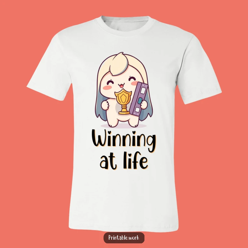 Funny Kawaii Organizer T-Shirt: Binder Trophy Holder, Hilarious Gift for the Tidy