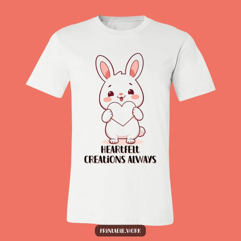 Funny Kawaii Rabbit Heart Cutter T-Shirt: Wear Your Heart with Humor