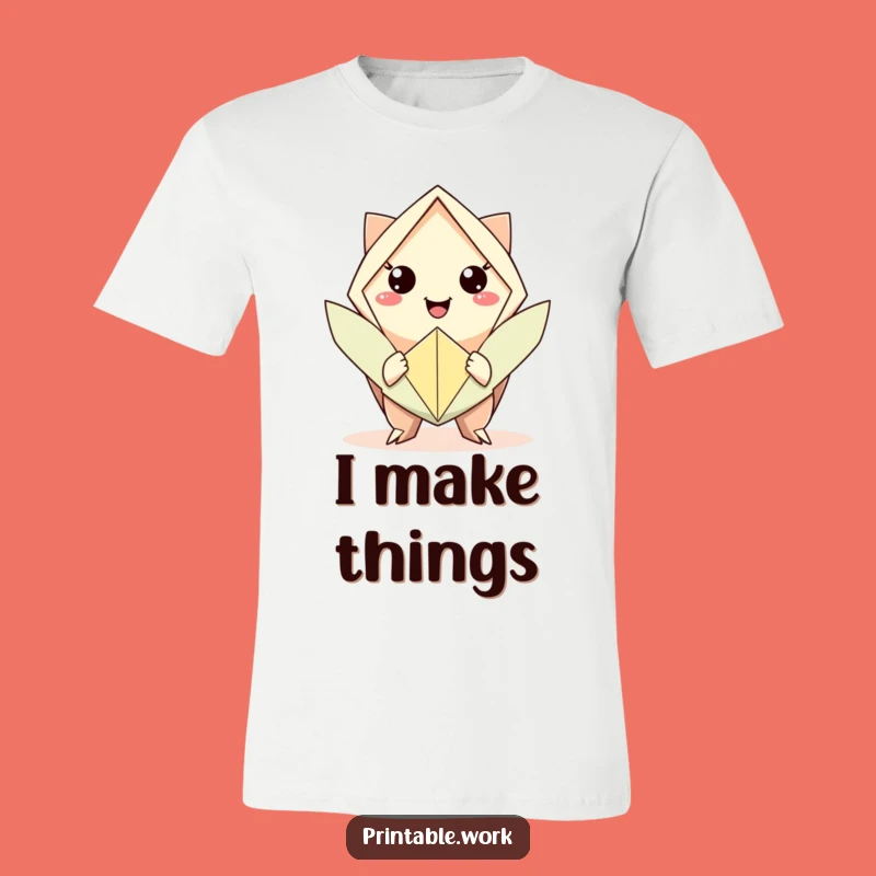 Funny Origami Smile T-Shirt: Wear Your Artistic Creations with Pride