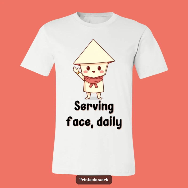 Funny Paper Posed Tee: Dapper Character in Hat, Fashionable Humorous Gift Shirt