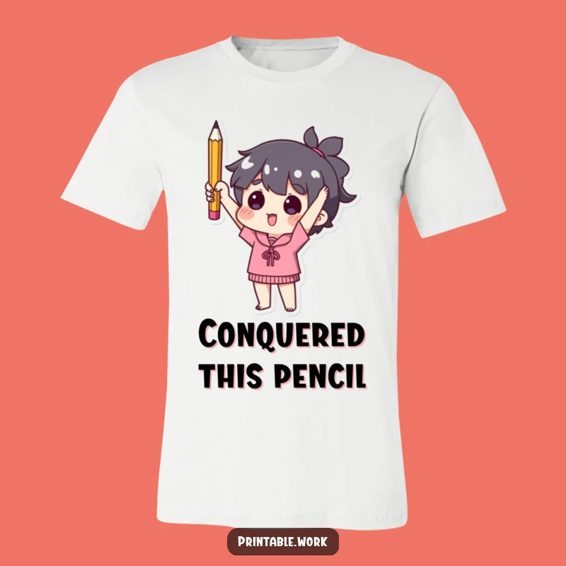 Funny Used Pencil Champion T-Shirt - Minimalist Office Humor Apparel