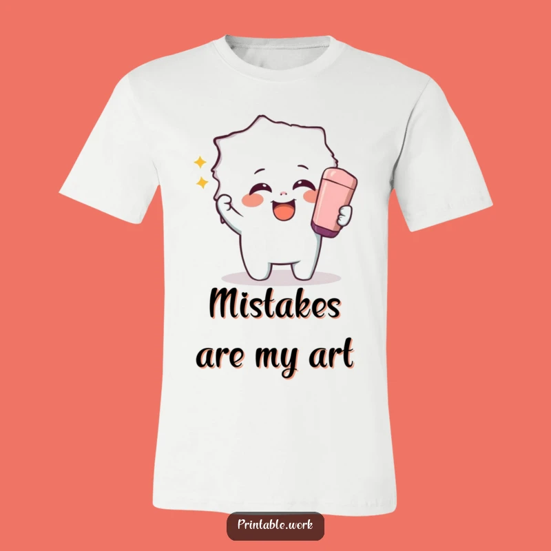 Funny Giggling Eraser T-Shirt: Reveal Laughter with Playful Art