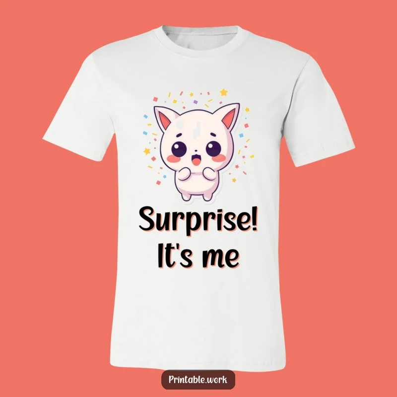 Funny Surprise Kawaii Confetti Explosion Tee - Hilarious Party Shirt Gift