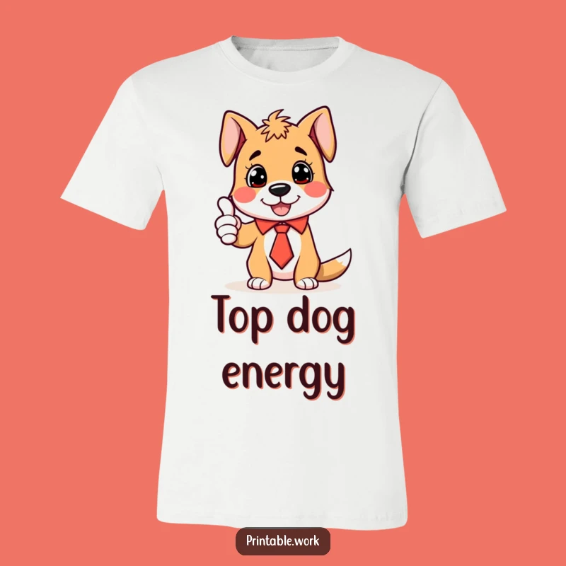 Funny Dog Tie Thumbs-Up T-Shirt - Wear Your Enthusiasm, A Hilarious Funny Gift