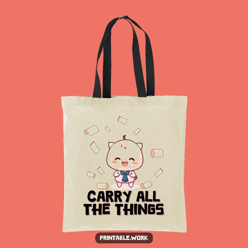 Funny Juggling Paper Tote - Grinning Carrier - Practical Gift