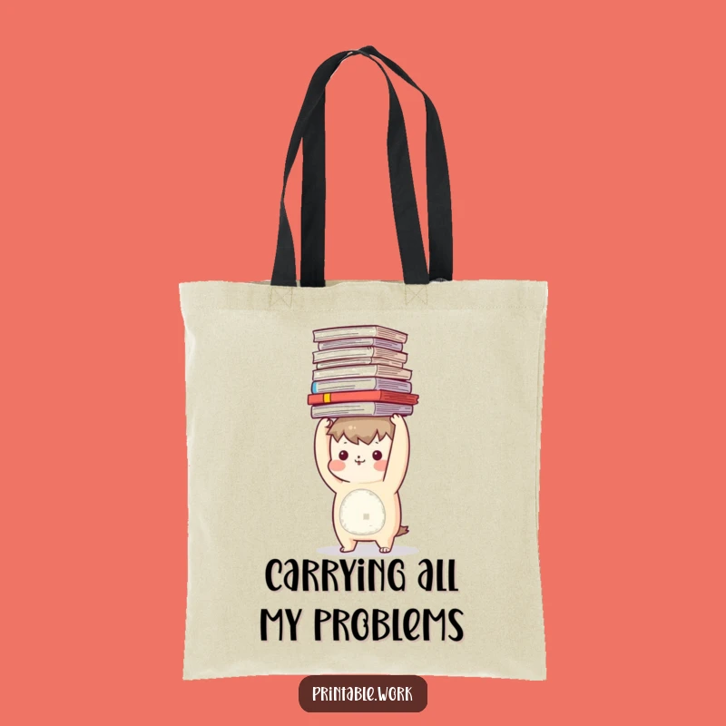 Funny Office Carry-All Tote: Hilarious Document Balancing Character for a Practical Funny Gift