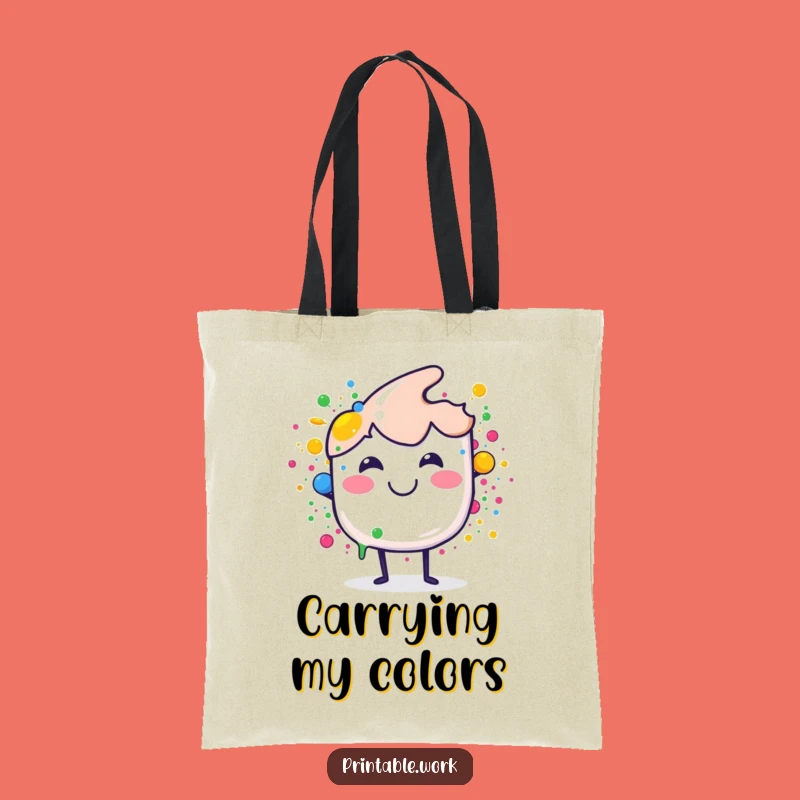 Funny Paint Brush Tote Bag: Carry Your Art, Stylish & Colorful, Perfect Funny Gift
